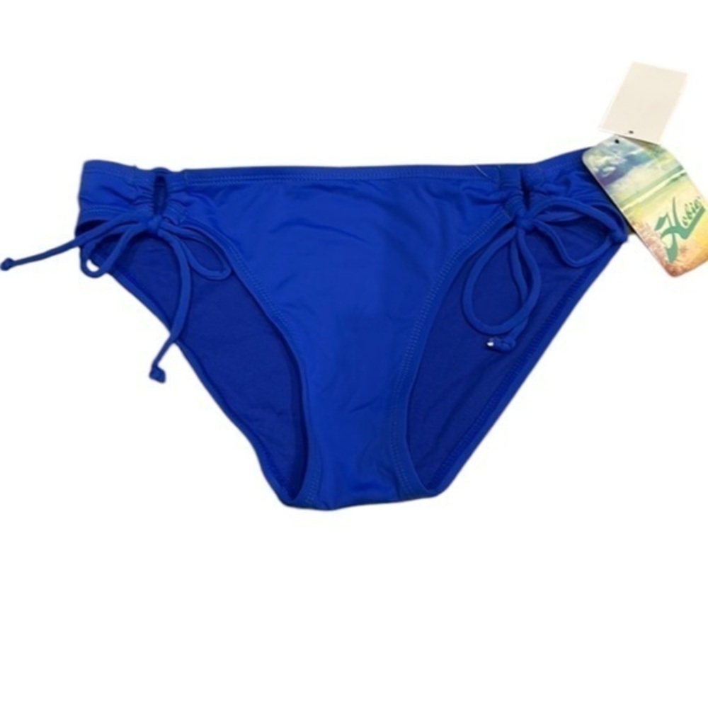 Hobie blue solid swim bikini bottom size small